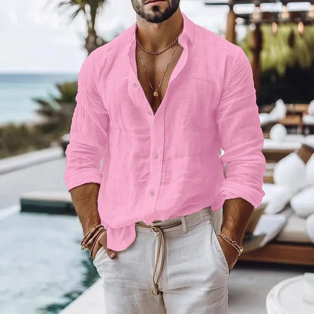 Men's Cotton Linen Casual Shirt