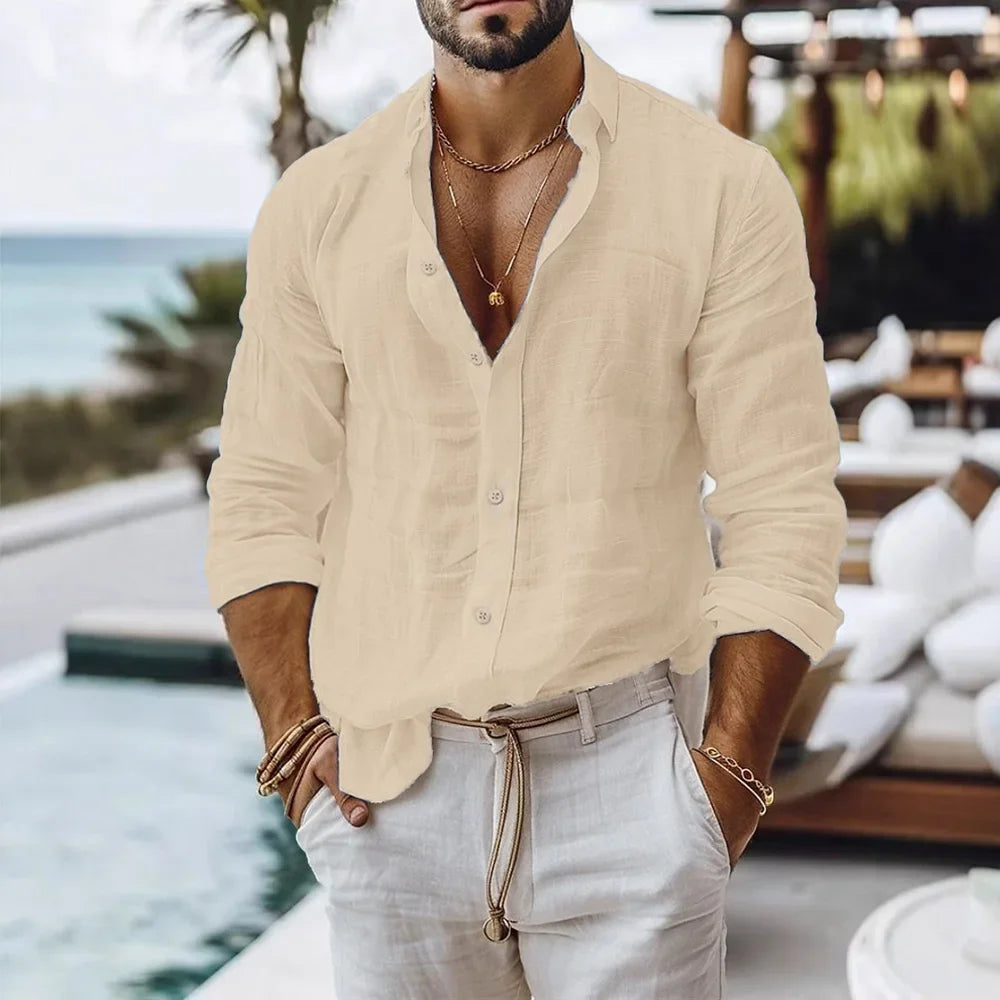 Men's Cotton Linen Casual Shirt