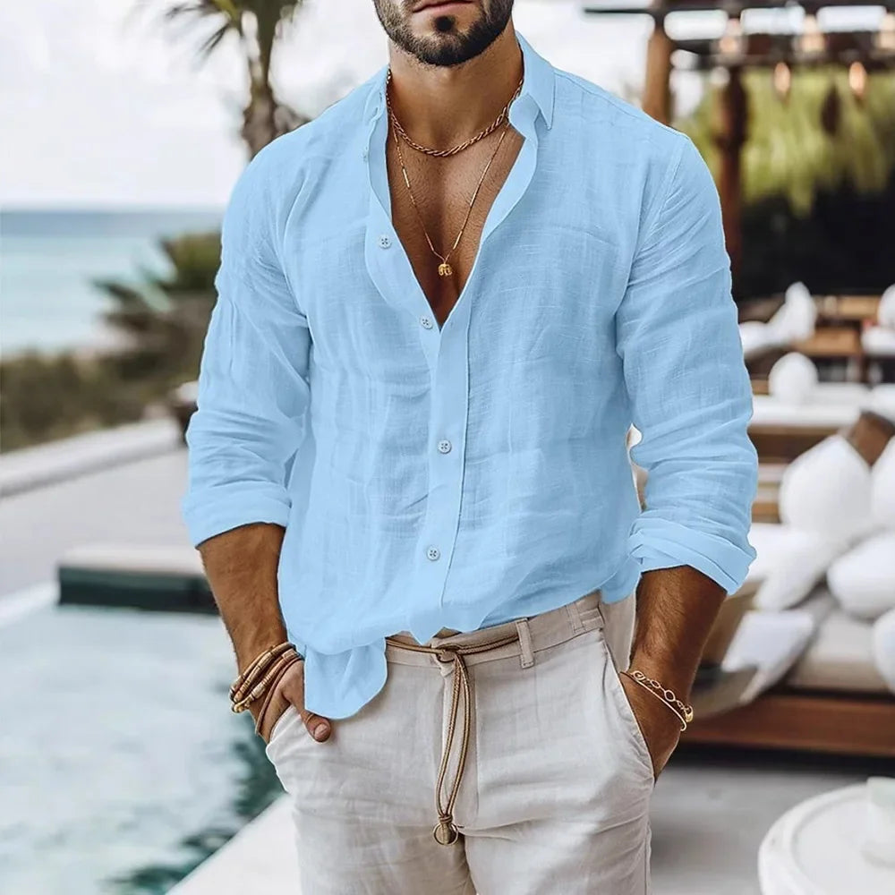 Men's Cotton Linen Casual Shirt