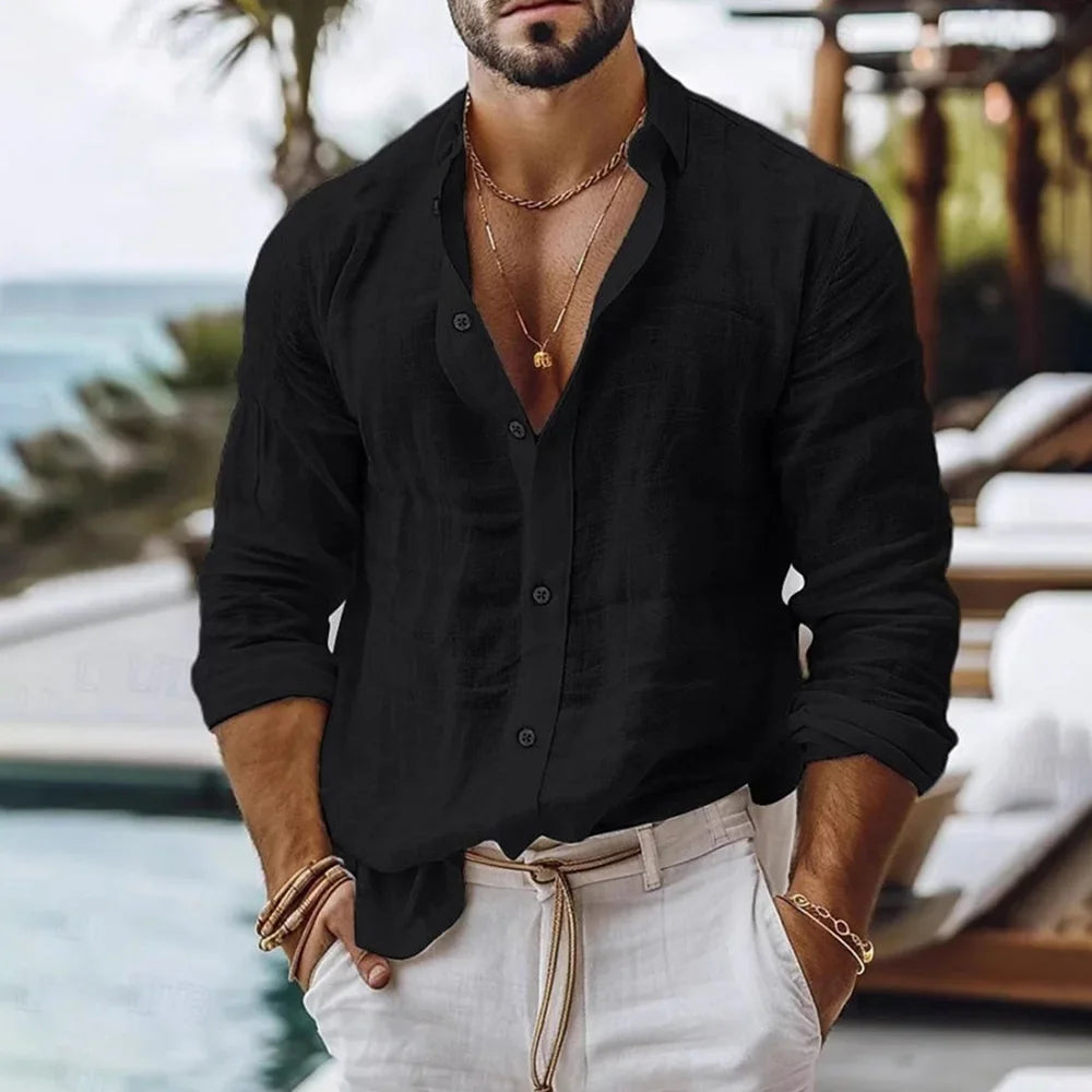Men's Cotton Linen Casual Shirt