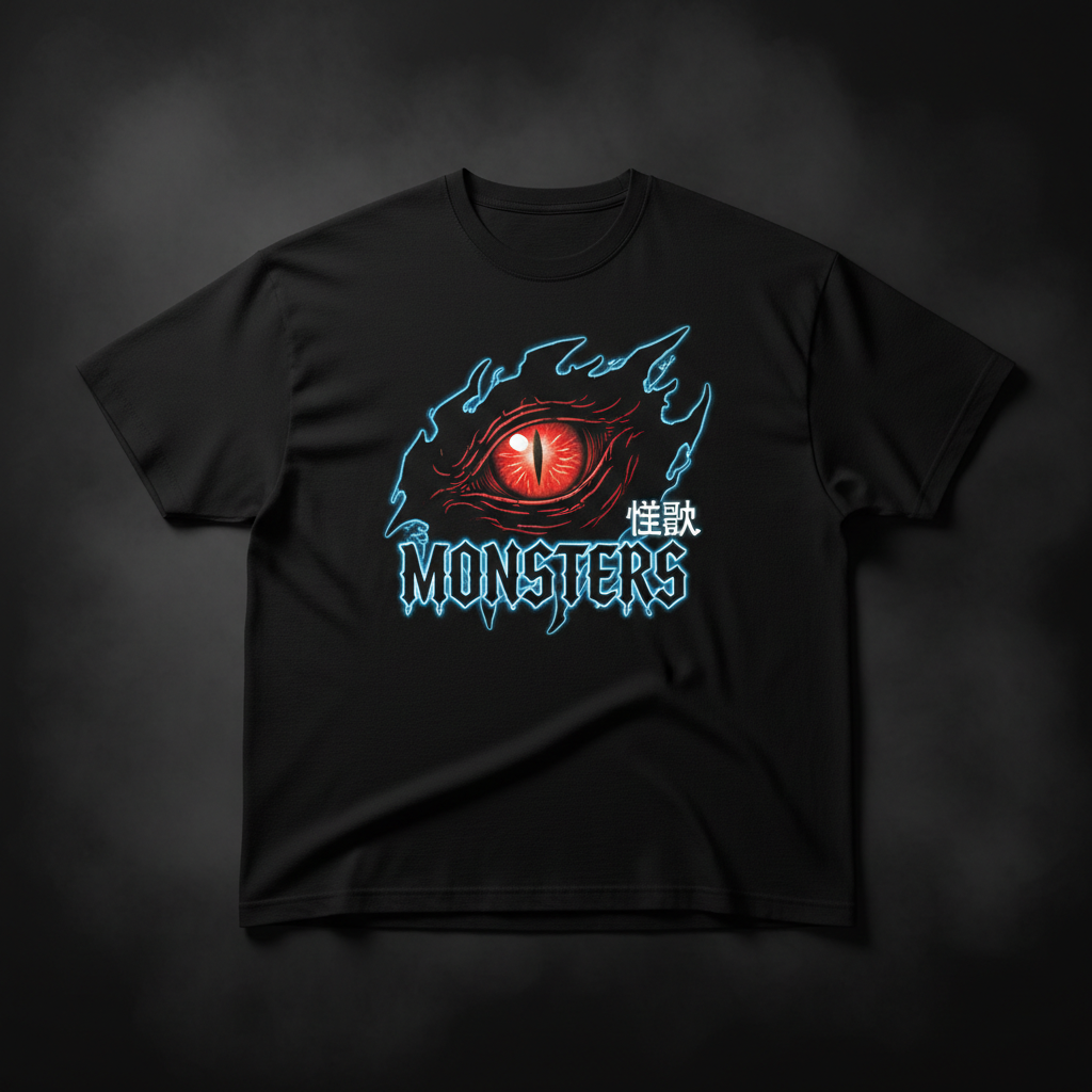 Monsters Oversized Tee - Front