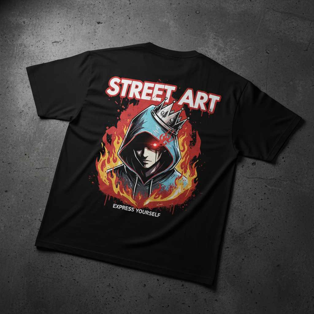 Street Art Oversized Tee - Product Photo
